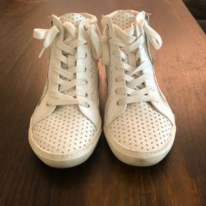 White high top sneakers